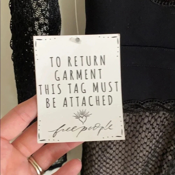 Free People Black Lace & Mesh Body-Con Dress - Picture 16 of 16